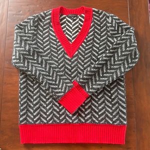 Rag and Bone black, white, red sweater. Size XS. Wool.
